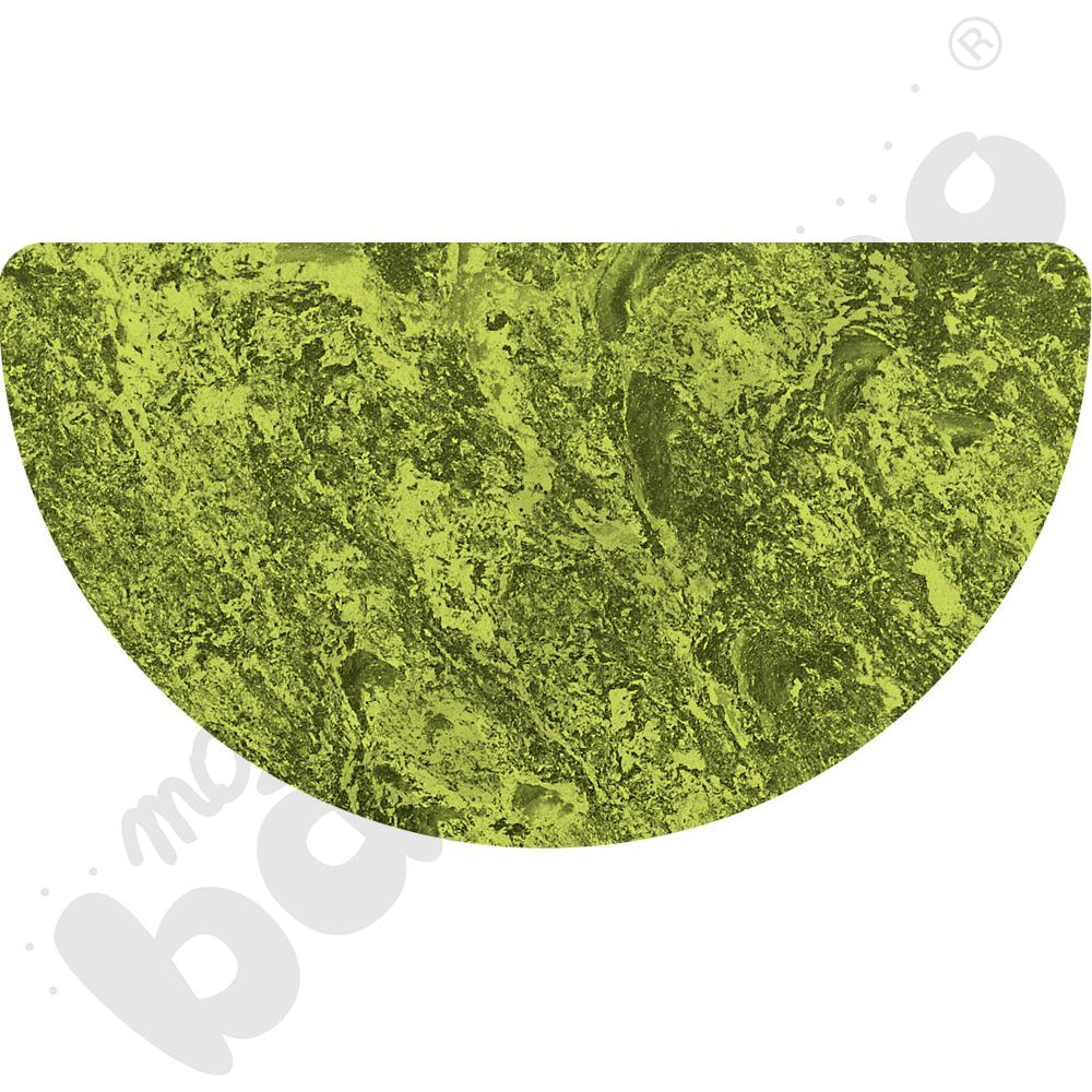 Cichy blat Plus półokrągły, 60 x 120 - zielony