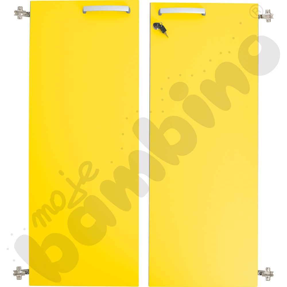 Drzwi Grande wysokie 180 st. z zamkiem 2 szt. - żółte