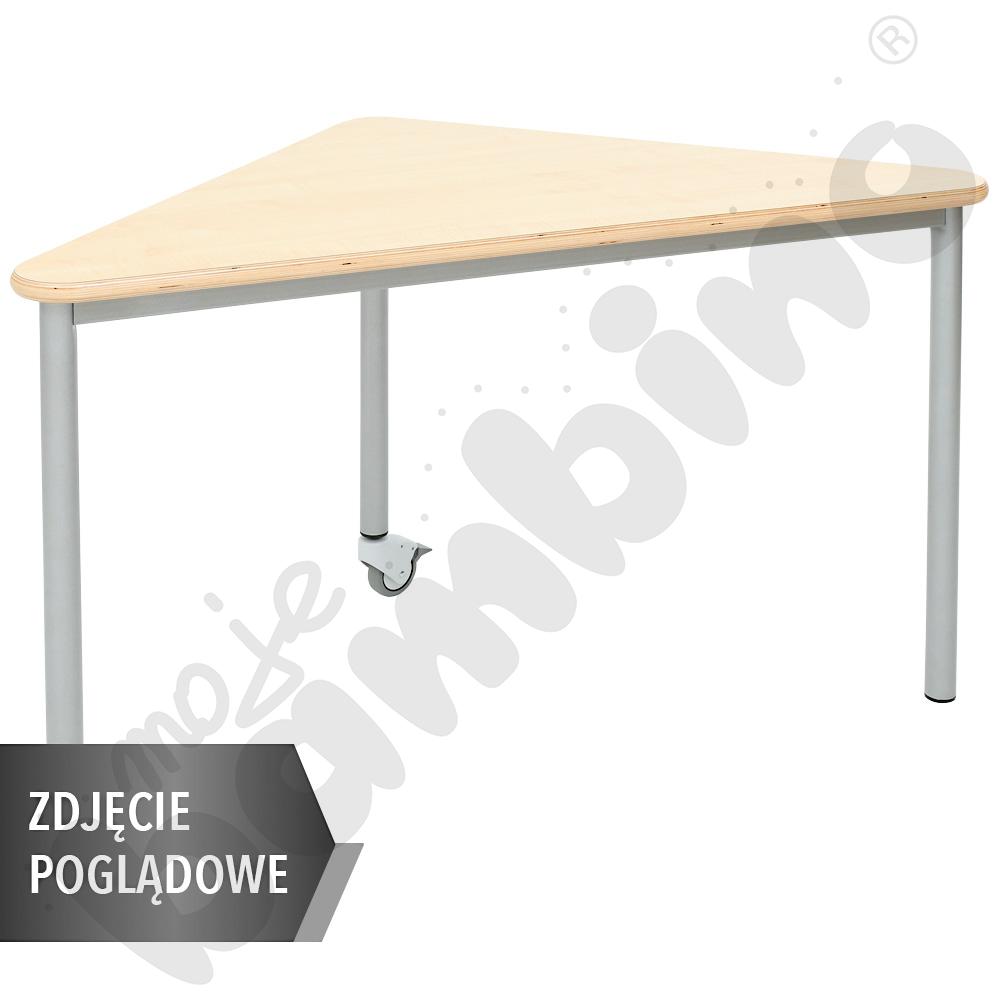 Stół Mila trójkątny 89x89x126, brzoza, rozm.6 z kółkiem