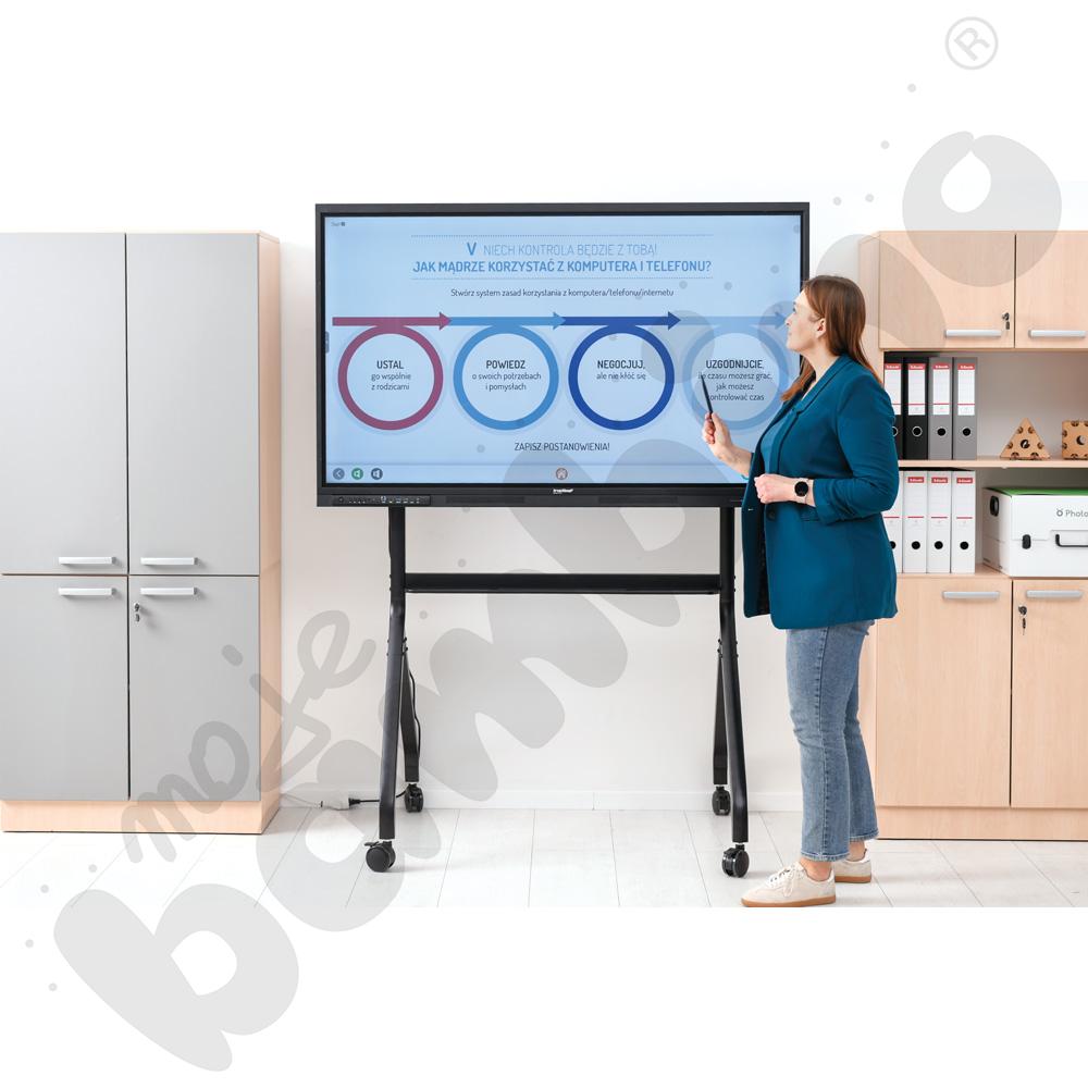 Monitor interaktywny insGraf Digital EduSpace 65 na stojaku mobilnym