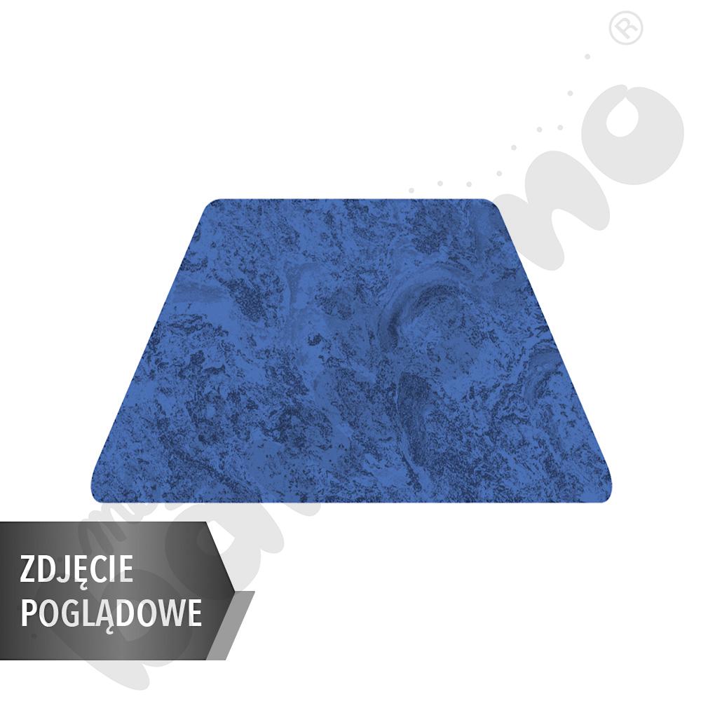 Stół cichy trapezowy 160x70x100x70, niebieski, zaokrąglony, rozm. 4