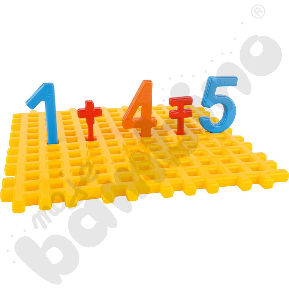 Klocki Waffle - świat cyfr z alfabetem Braille'a - mały zestaw