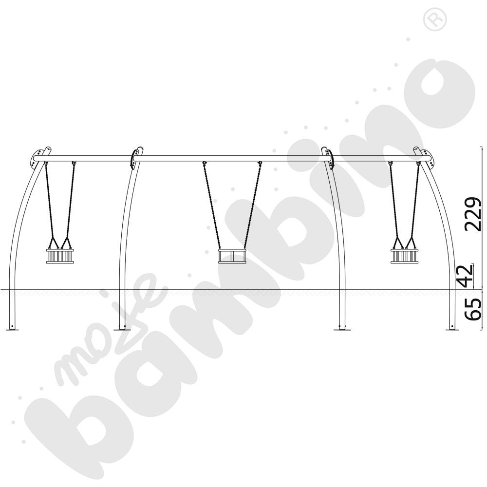 Stelaż do huśtawki 6-osobowej