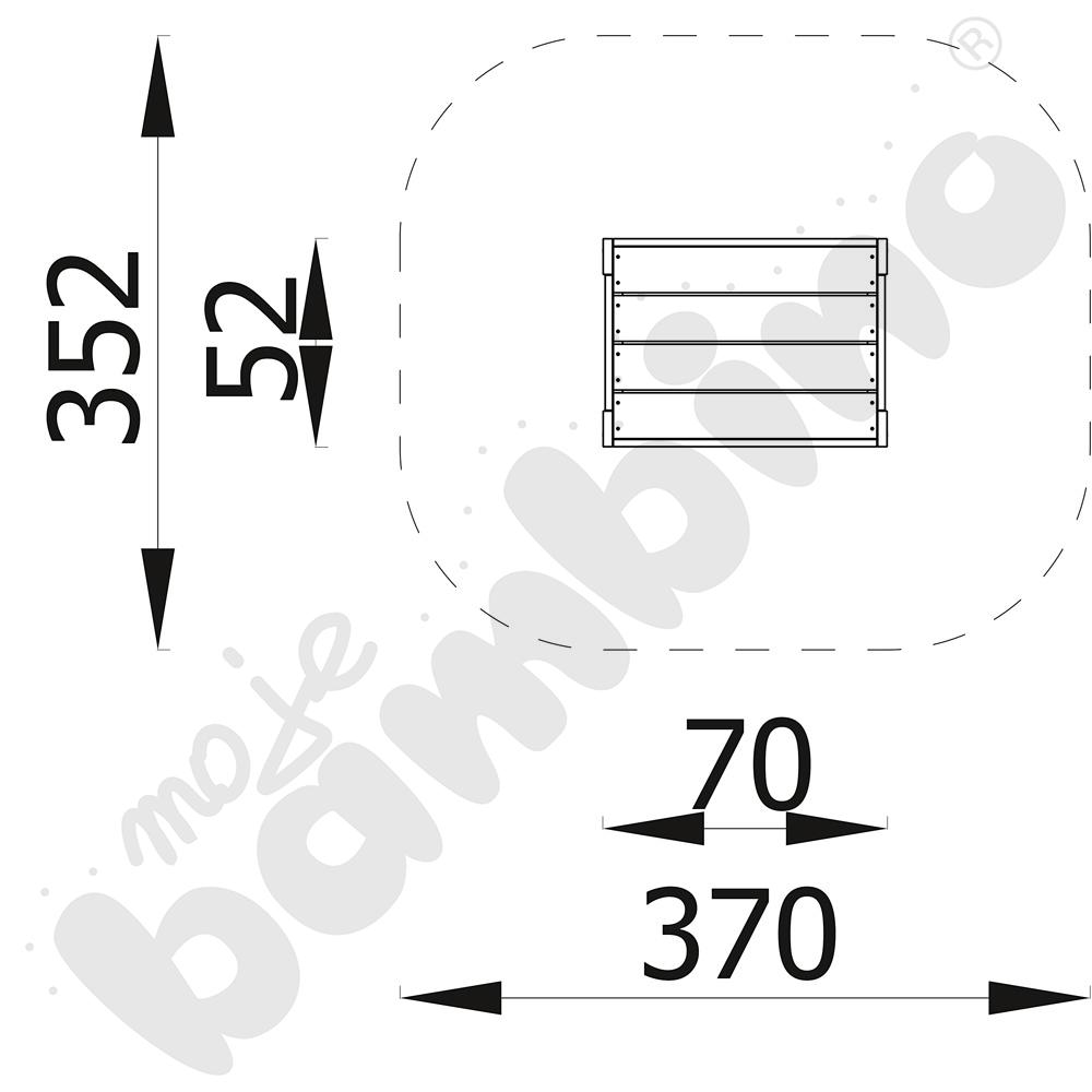 Stolik pomocniczy Terra, mały z kotwami