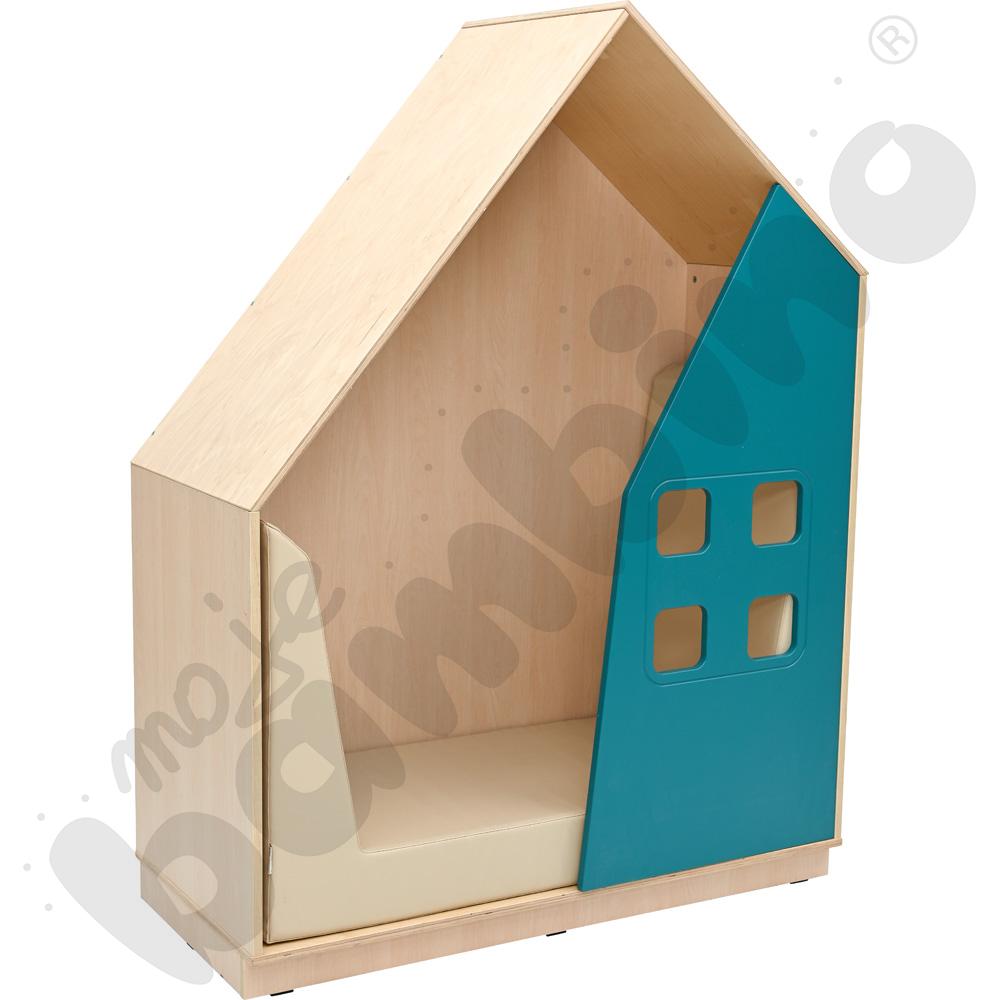 Quadro - szafka-domek - morska, skrzynia klon jasny