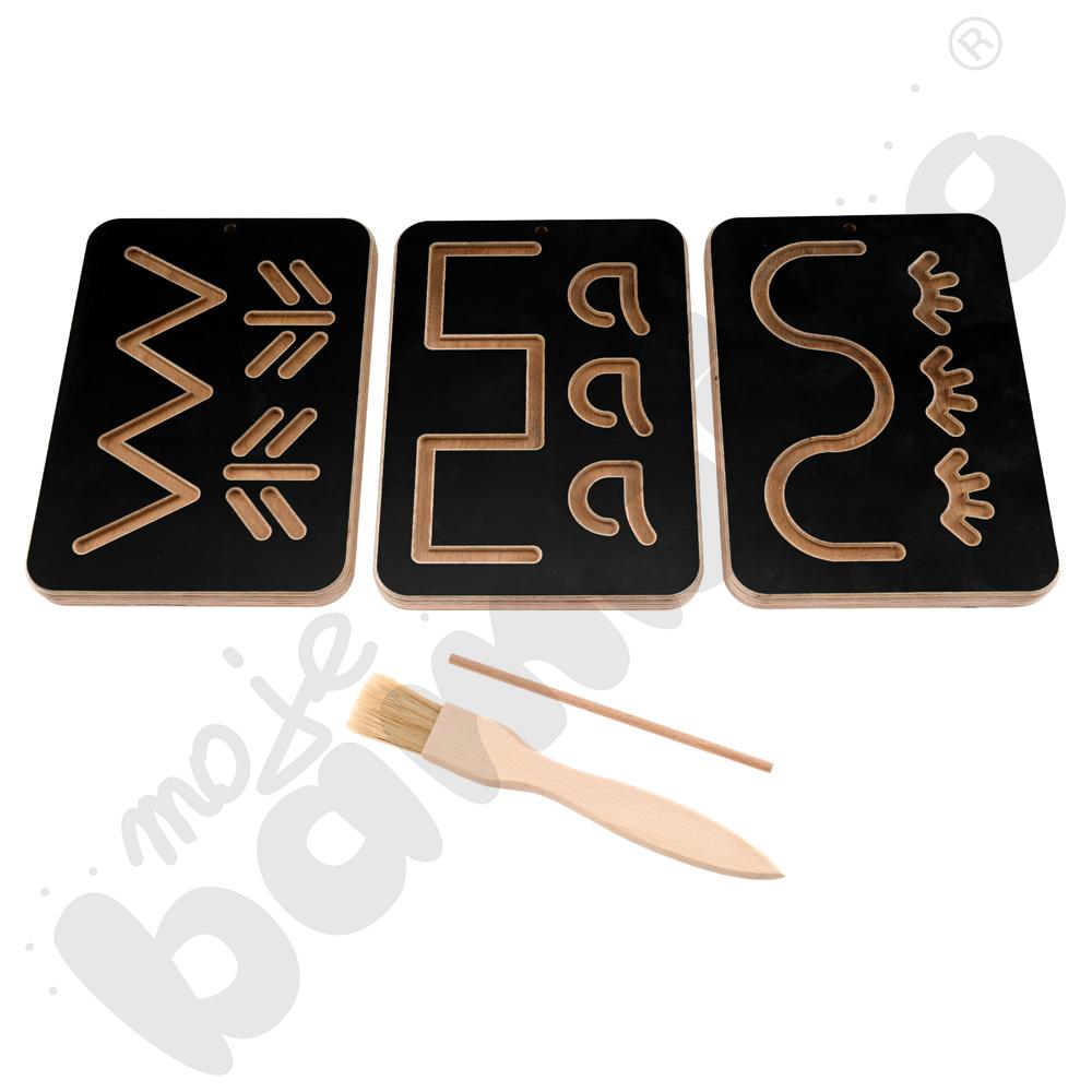 Tablice grafomotoryczne malucha - czarne - MED