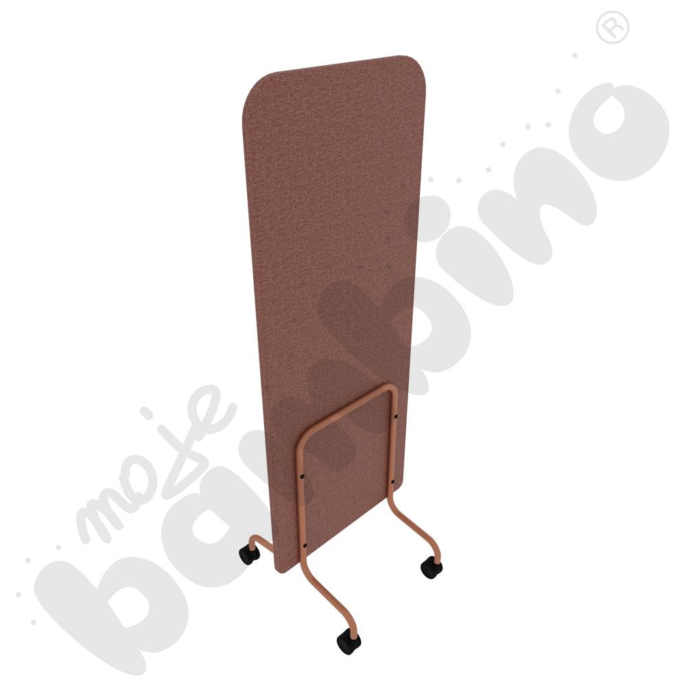 Parawan Versa 60x170 cm z kółkami na miękką powierzchnię, stelaż łososiowy, tkanina RO11