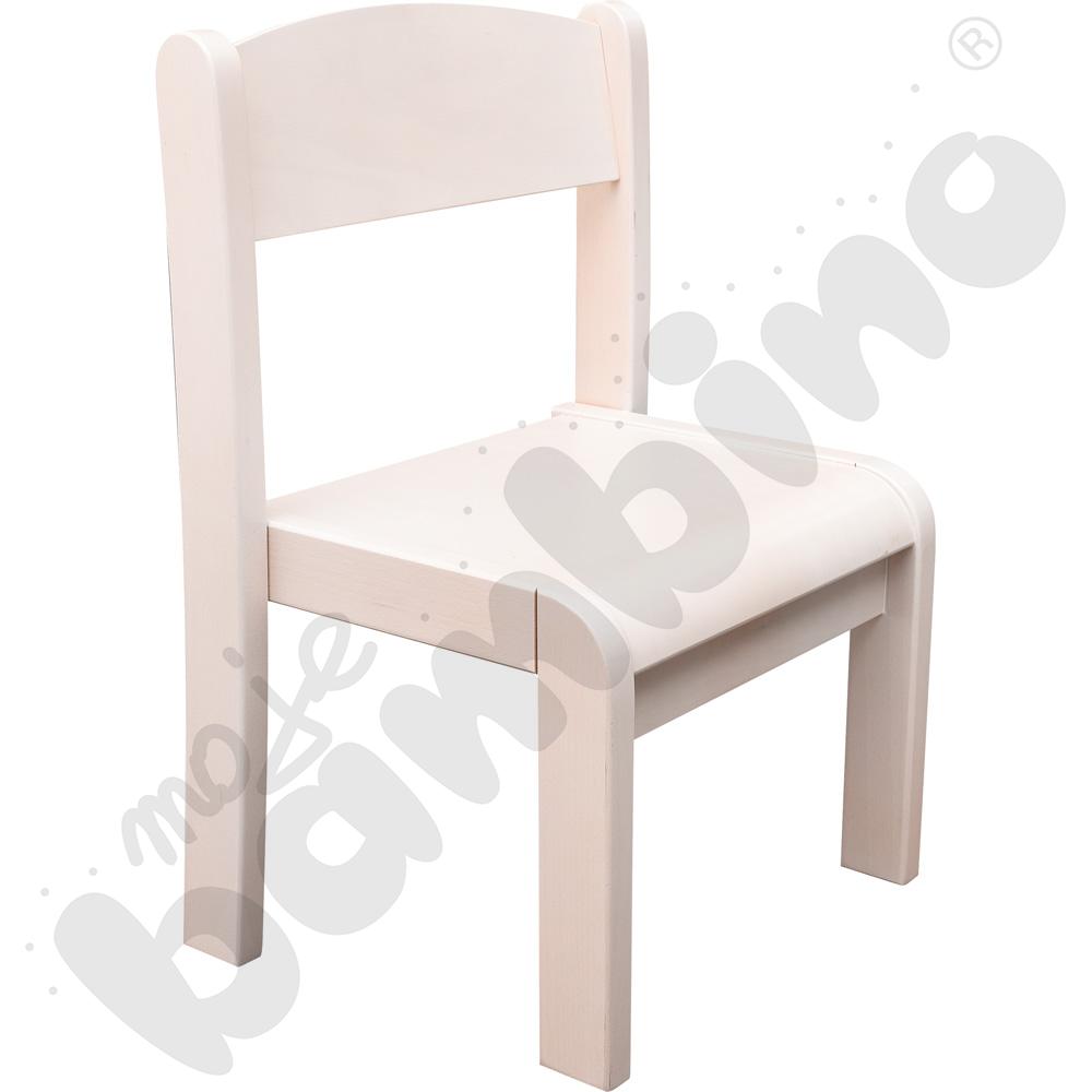 Krzesło Filipek bielone, z filcową stopką, rozm. 1