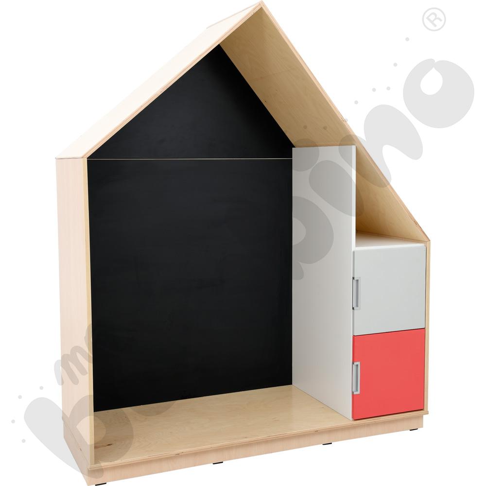 Quadro - szafka-domek z tablicą magnetyczną i 2 półkami, skrzynia klonowa