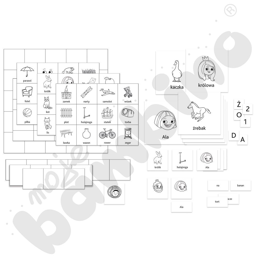 Od obrazka do słowa - zestaw edukacyjny do ćwiczeń z edukacji językowej i nauki czytania przez zabawę