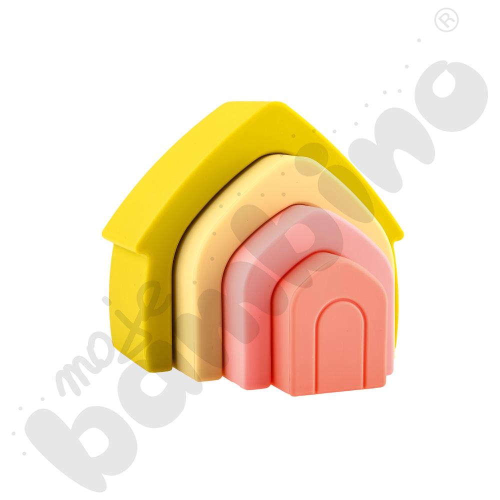 Nakładanka silikonowa - domek, mix kolorów