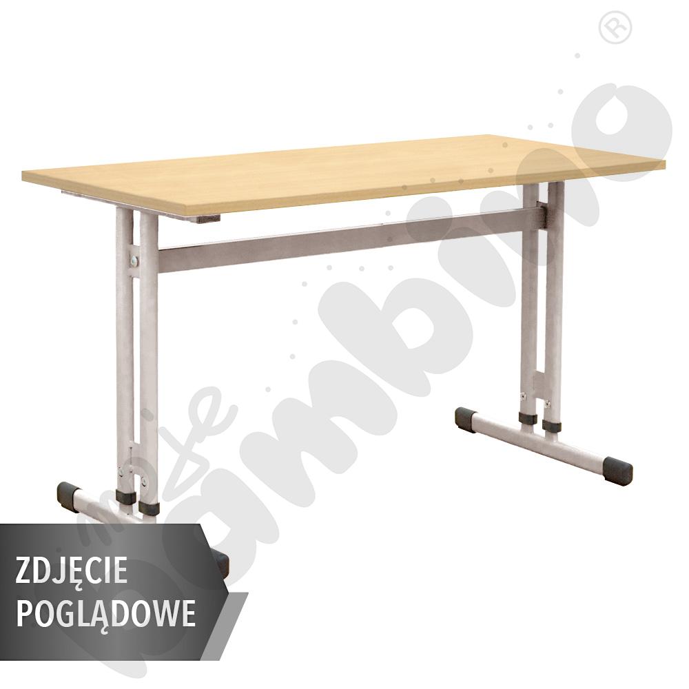 Stół IN-R 130x50 rozm. 3-7, 2-os., stelaż aluminium, blat klon 375, obrzeże ABS, narożniki proste