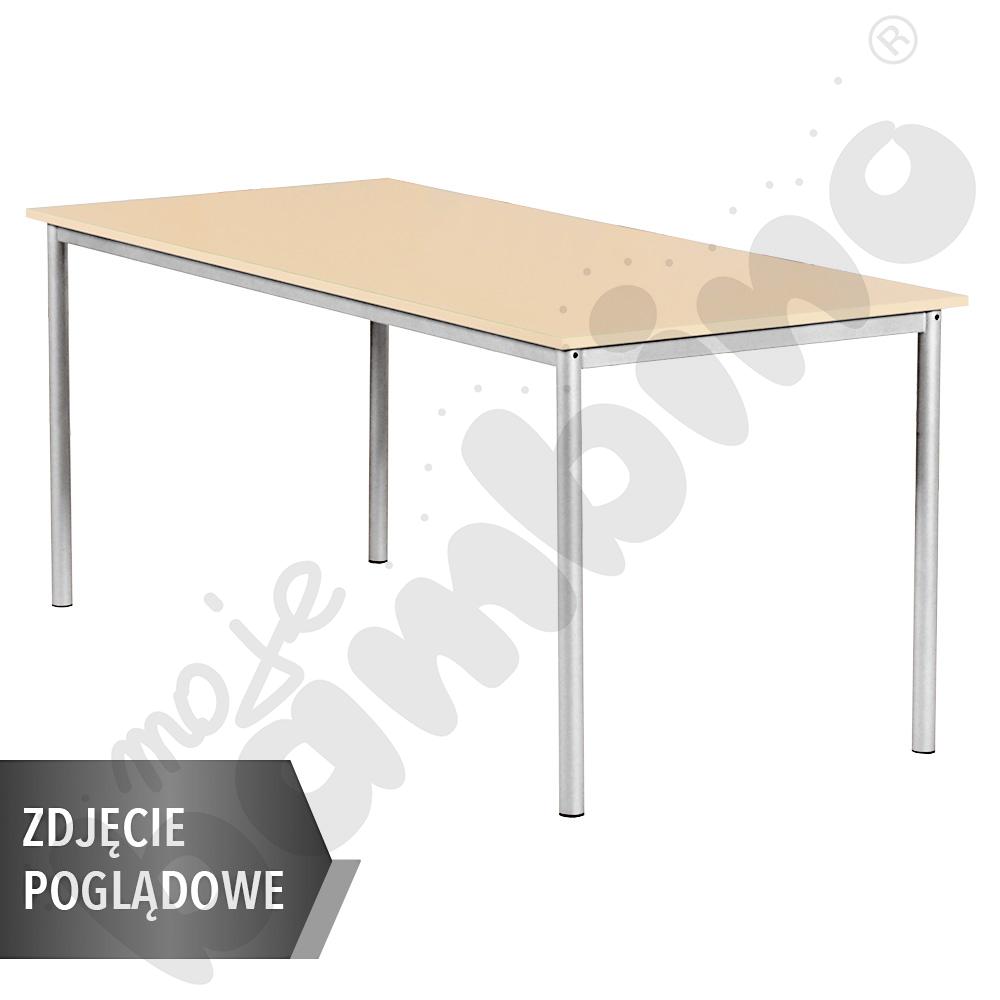 Stół Mila 160x80 rozm. 6, 8os., stelaż aluminium, blat klon 375, obrzeże ABS, narożniki proste