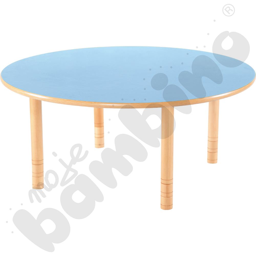 Stół Flexi okrągły szkolny - niebieski
