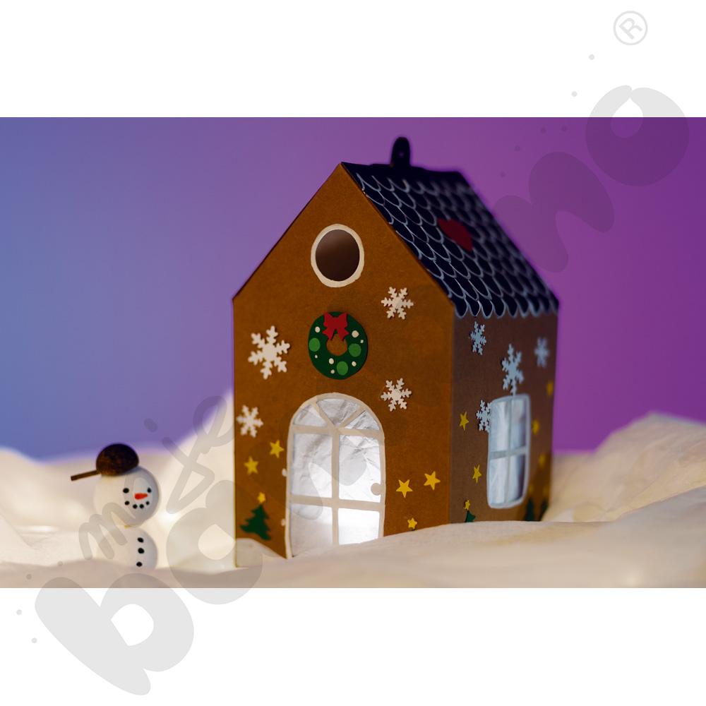 Domki z tektury do ozdabiania, 6 szt. Domki z tektury do ozdabiania, 6 szt.