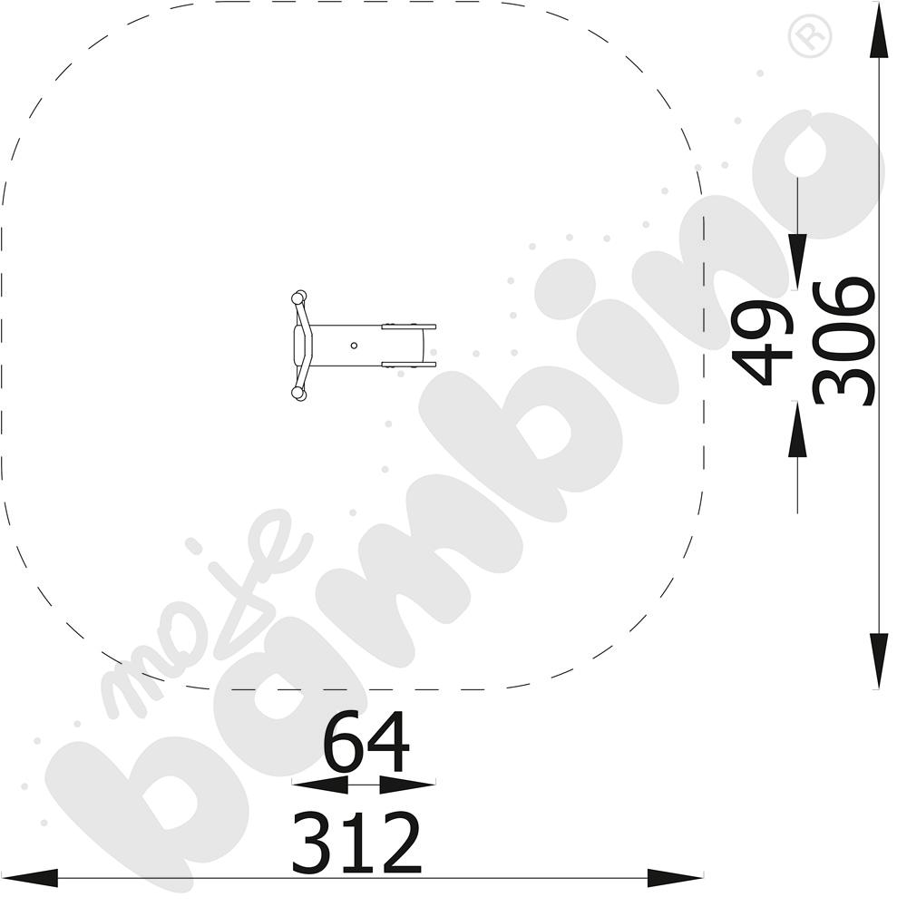 Robinio - ślimak na podstawie betonowej