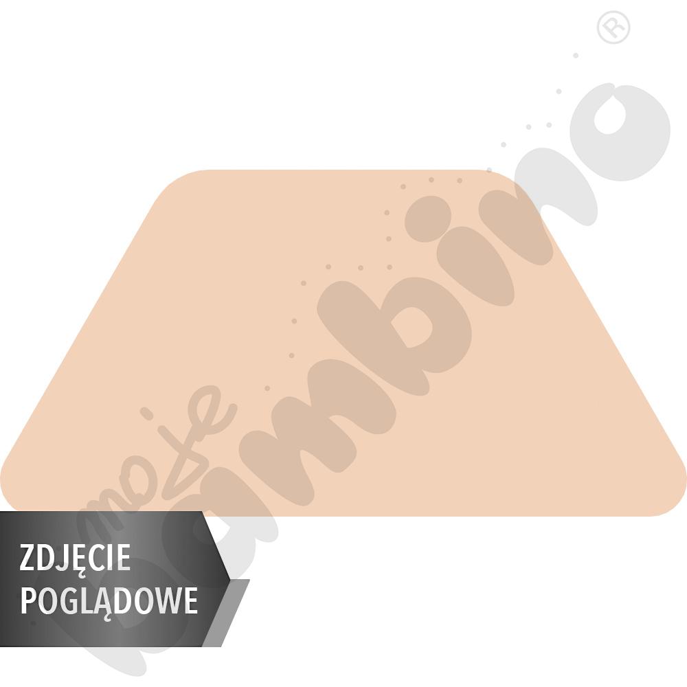 Stół Mila trapezowy 120x70x60x70, HPL - biały, zaokrąglony, rozm. 5