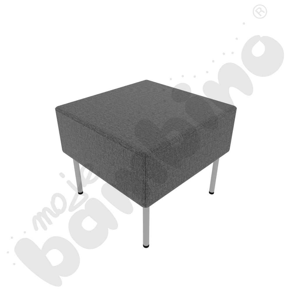 Pufa Versa 50x50 cm z plastikowymi stopkami, stelaż jasnoszary, tkanina RO39