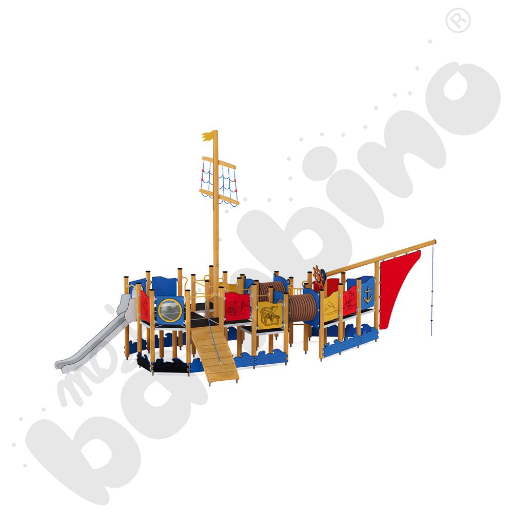 Statek Magellana, drewniane słupy