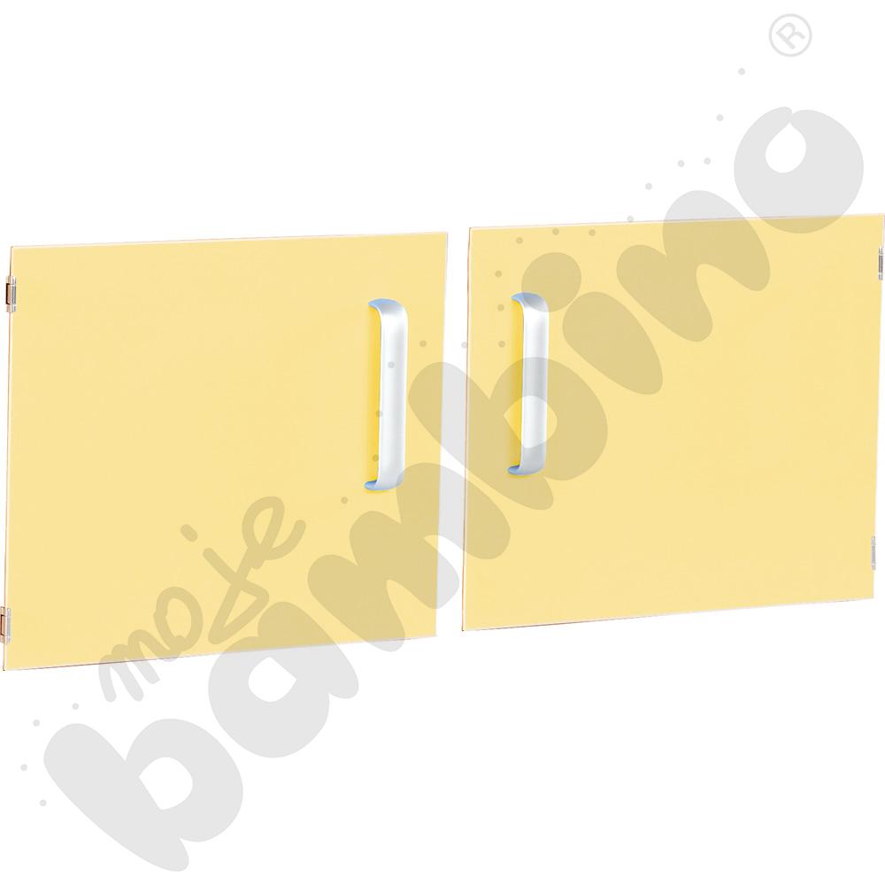 Drzwiczki do szafki z półkami M - żółte