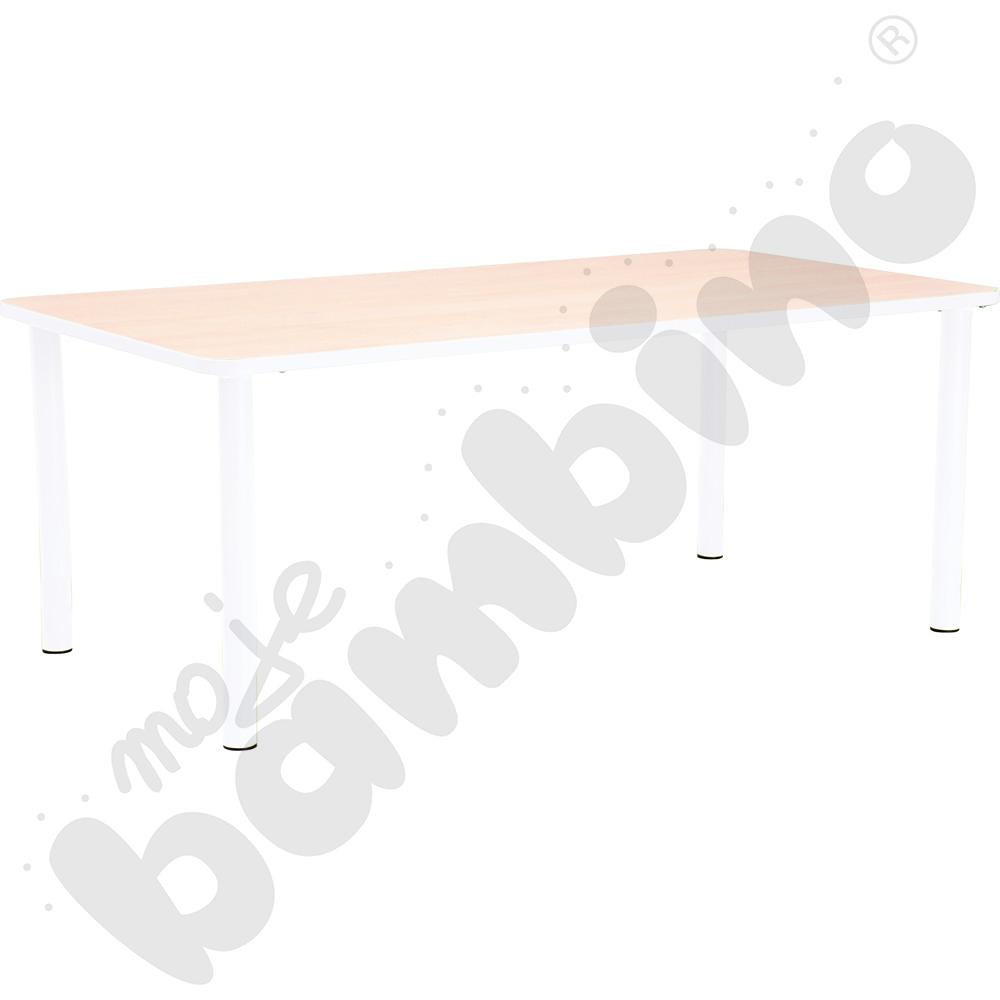 Stół Bambino prostokątny wys. 46 cm z białym obrzeżem 