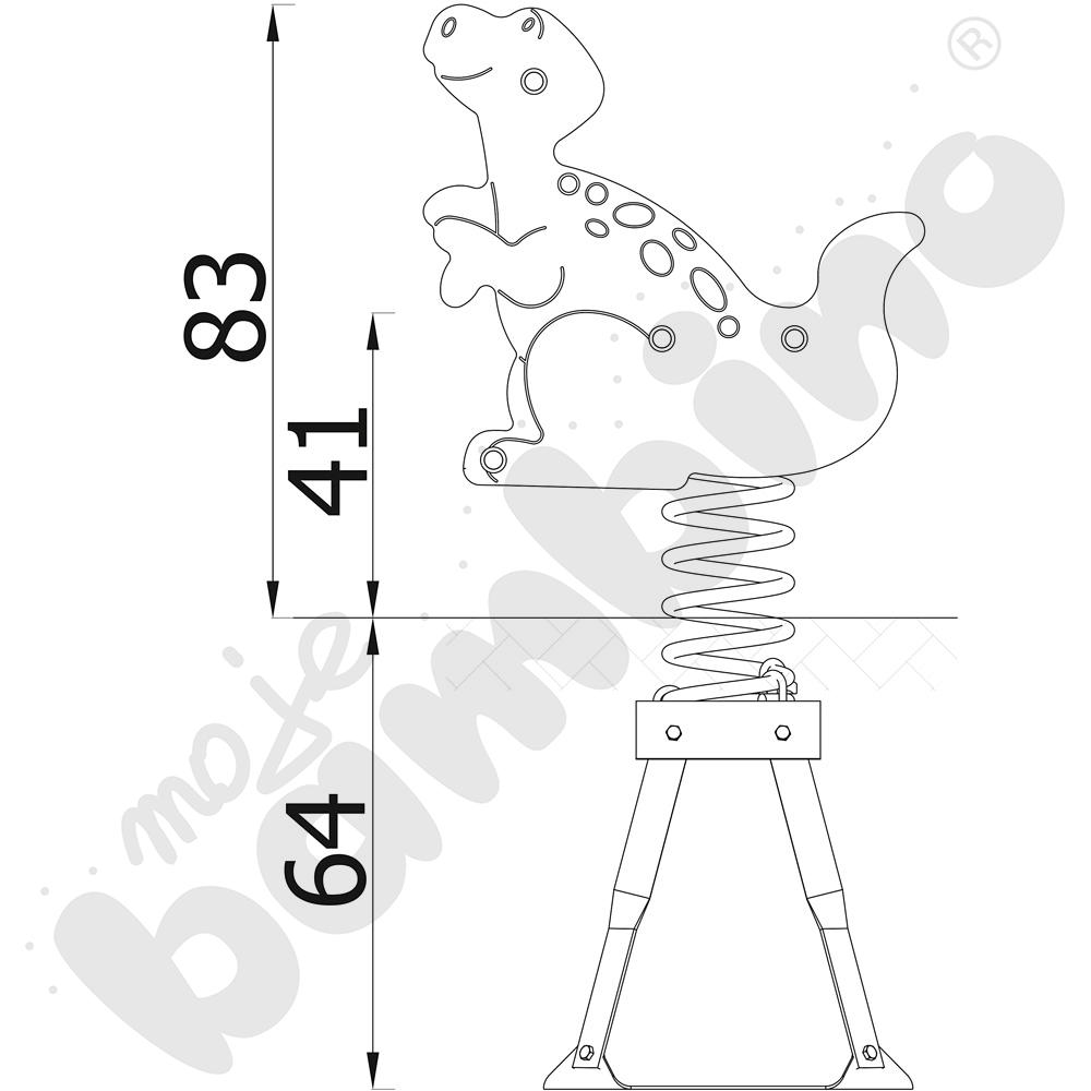 Dino - sprężynowiec na podstawie metalowej