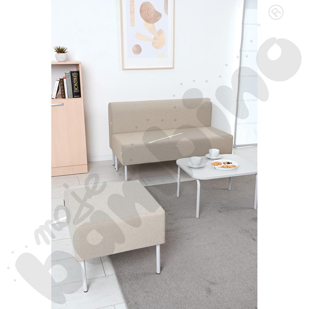 Pufa Versa 120x50 cm z plastikowymi stopkami, stelaż jasnoszary, tkanina RO37 Pufa Versa 120x50 cm z plastikowymi stopkami, stelaż jasnoszary, tkanina RO37