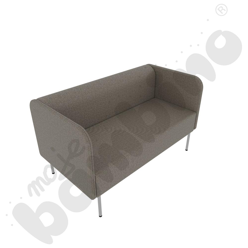 Sofa Versa 2-os. z plastikowymi stopkami, stelaż jasnoszary, tkanina RO37