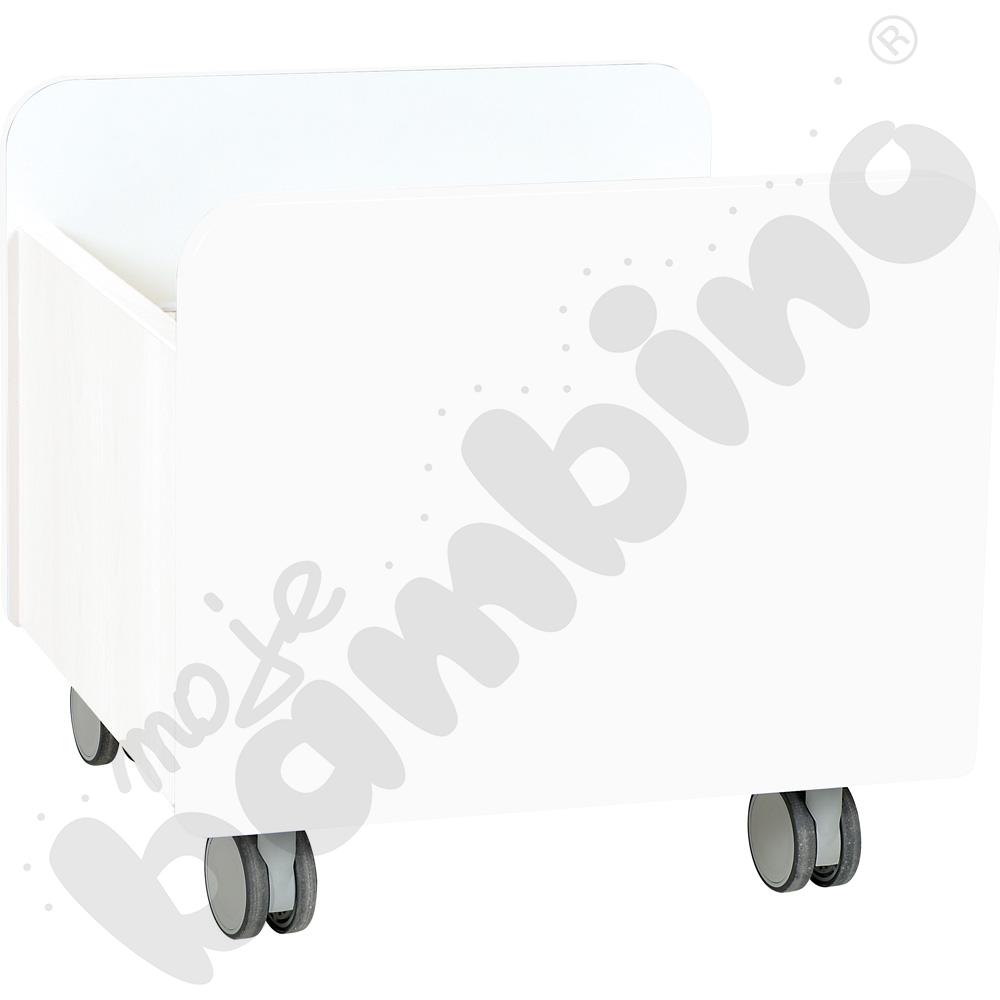 Quadro - pojemnik na kółkach średni, biały - biała skrzynia