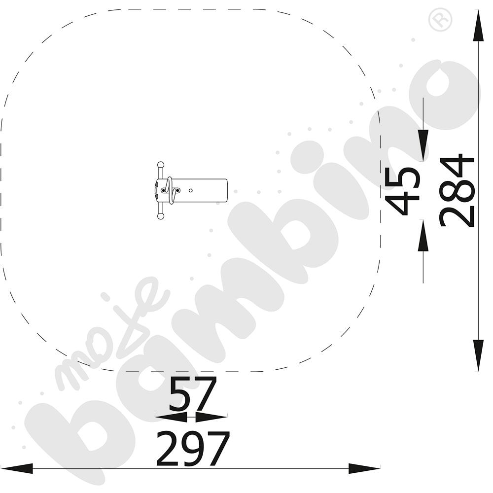 Robinio - robak na podstawie betonowej