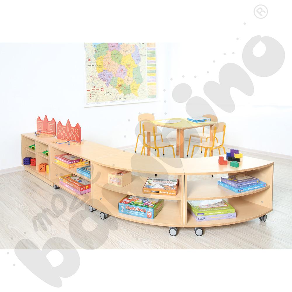 Szafka Flexi-TJ M z przegrodą, klon jasny