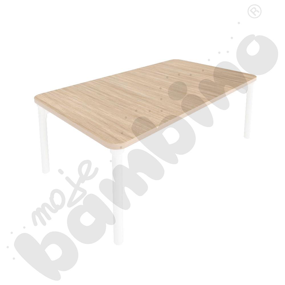 Stół Marcus 120 x 60 cm, rozm. 1, nogi drewniane białe, blat klon, obrzeże ABS