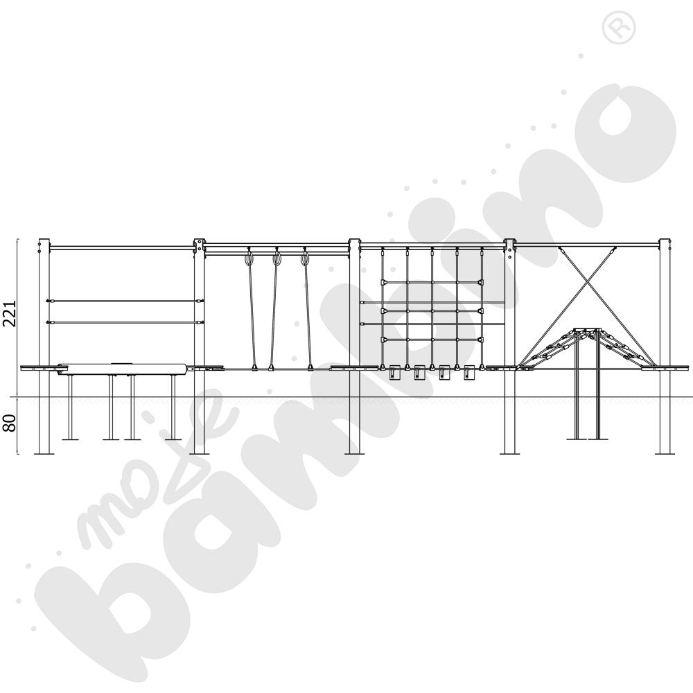 Zestaw Mini park linowy 7 Metal