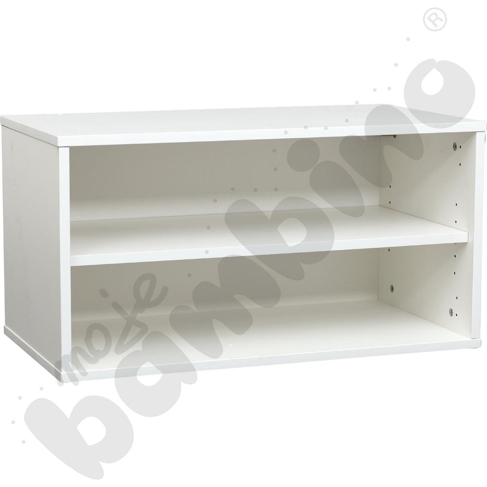 Quadro - wąska szafka wisząca z półką, biała