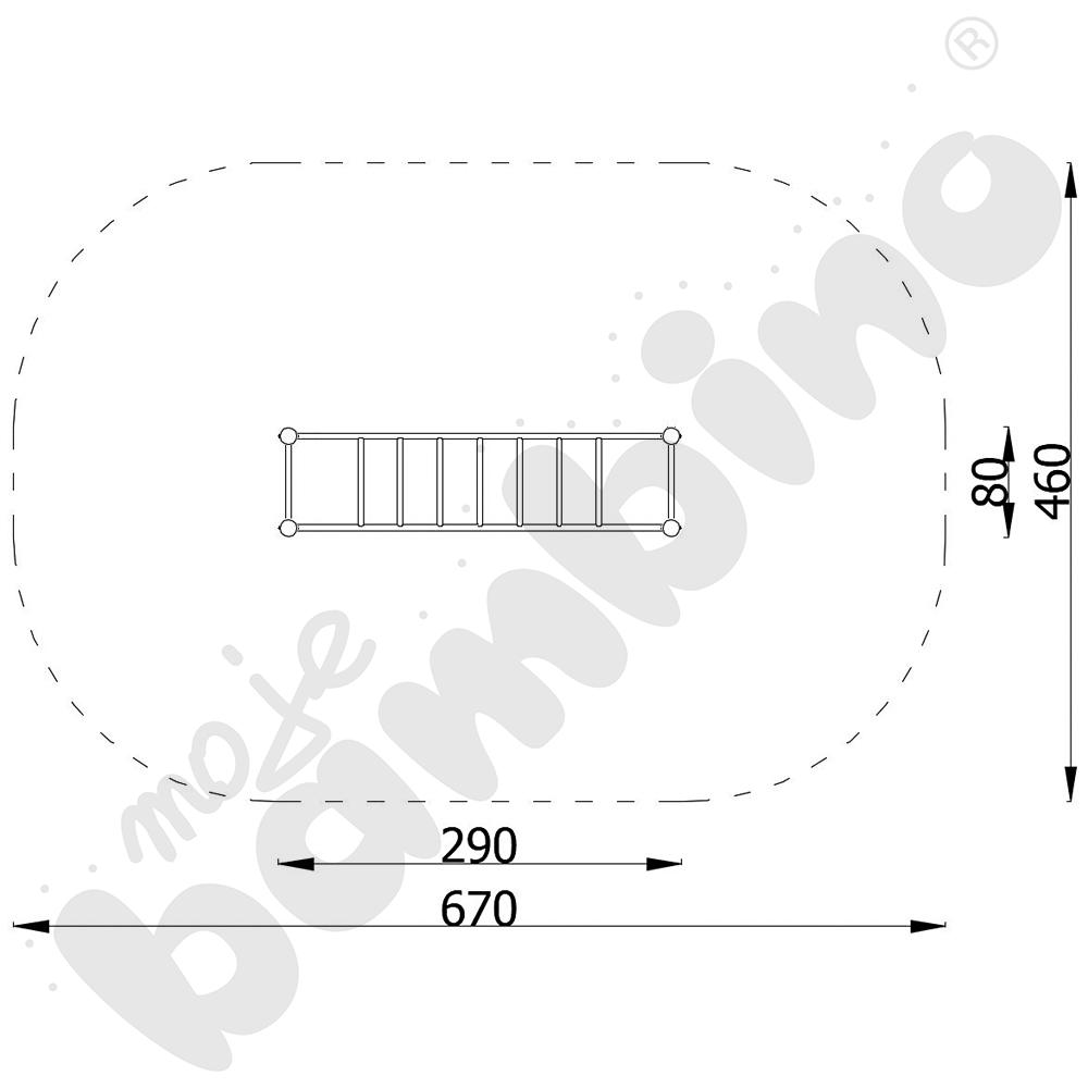 Drabinka pozioma Robinio
