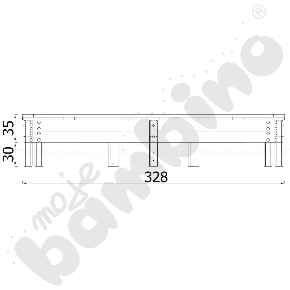 Piaskownica z desek 3 x 3