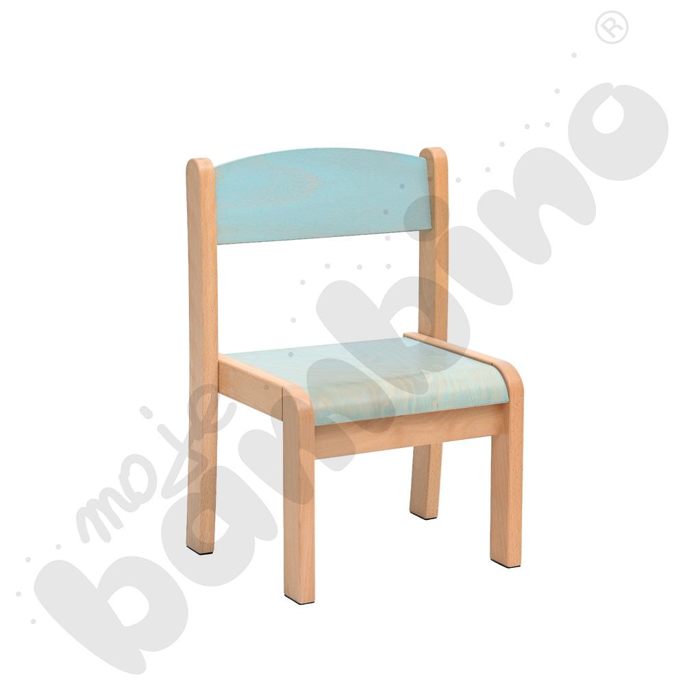 Krzesło Filipek PASTEL ze stopką filcową błękitne, rozm. 1 Krzesło Filipek PASTEL ze stopką filcową błękitne, rozm. 1