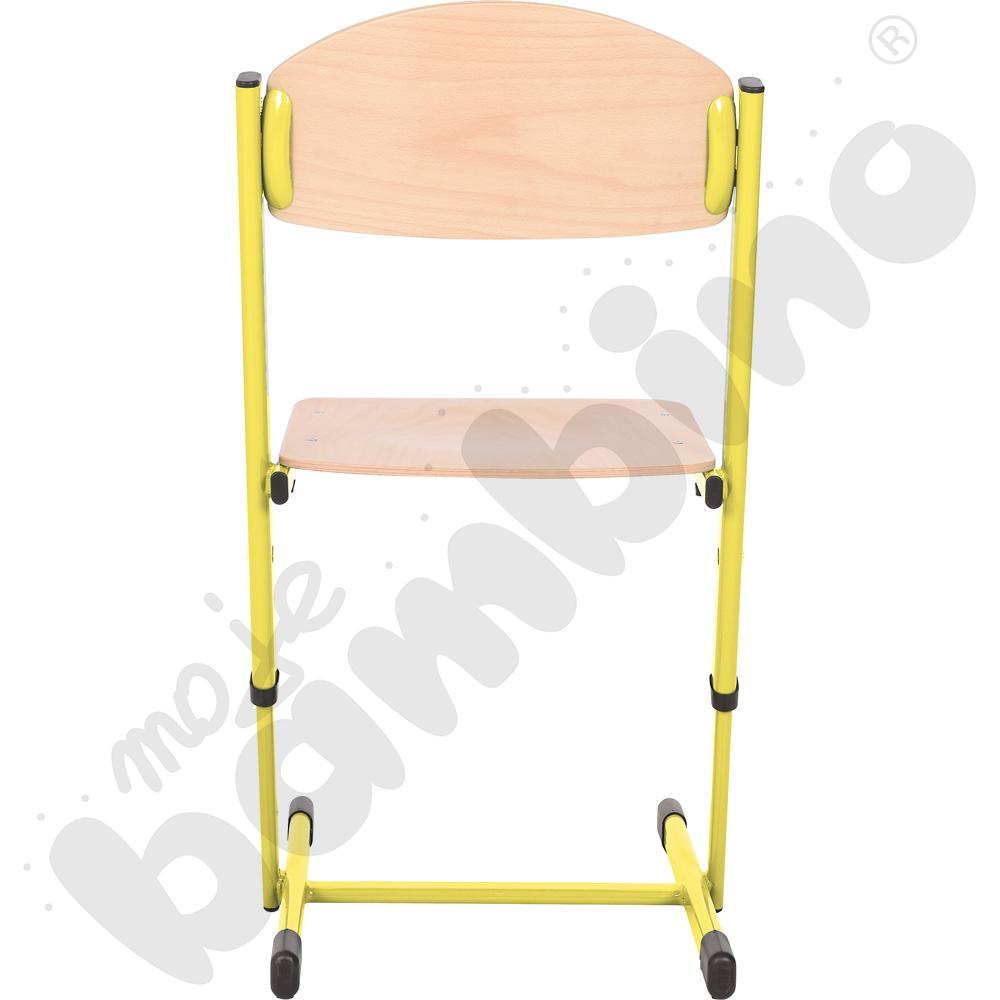Krzesło T wzmocnione regulowane, rozm. 5-6 - żółte