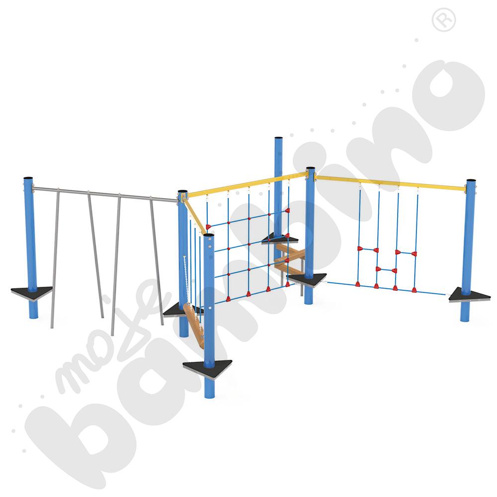Zestaw Mini park linowy 1, metalowe słupy