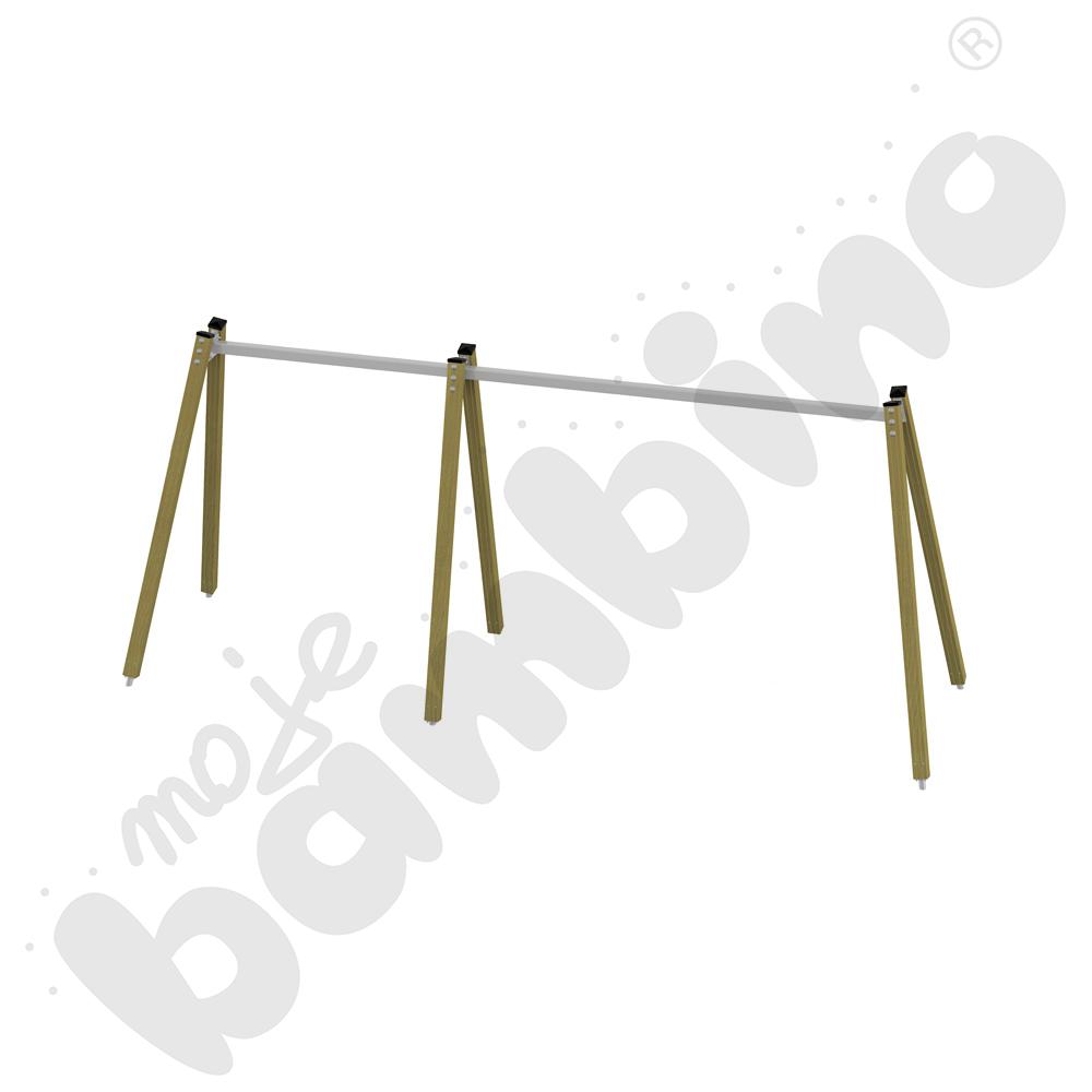 Huśtawka potrójna drewniana Triangulo/ bez zawiesi