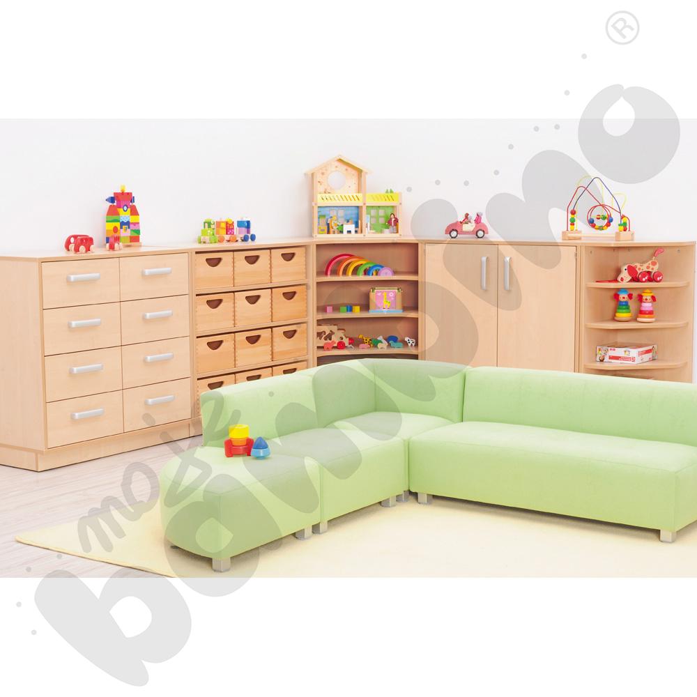 Szafka Flexi-TJ narożna na cokole, klon jasny