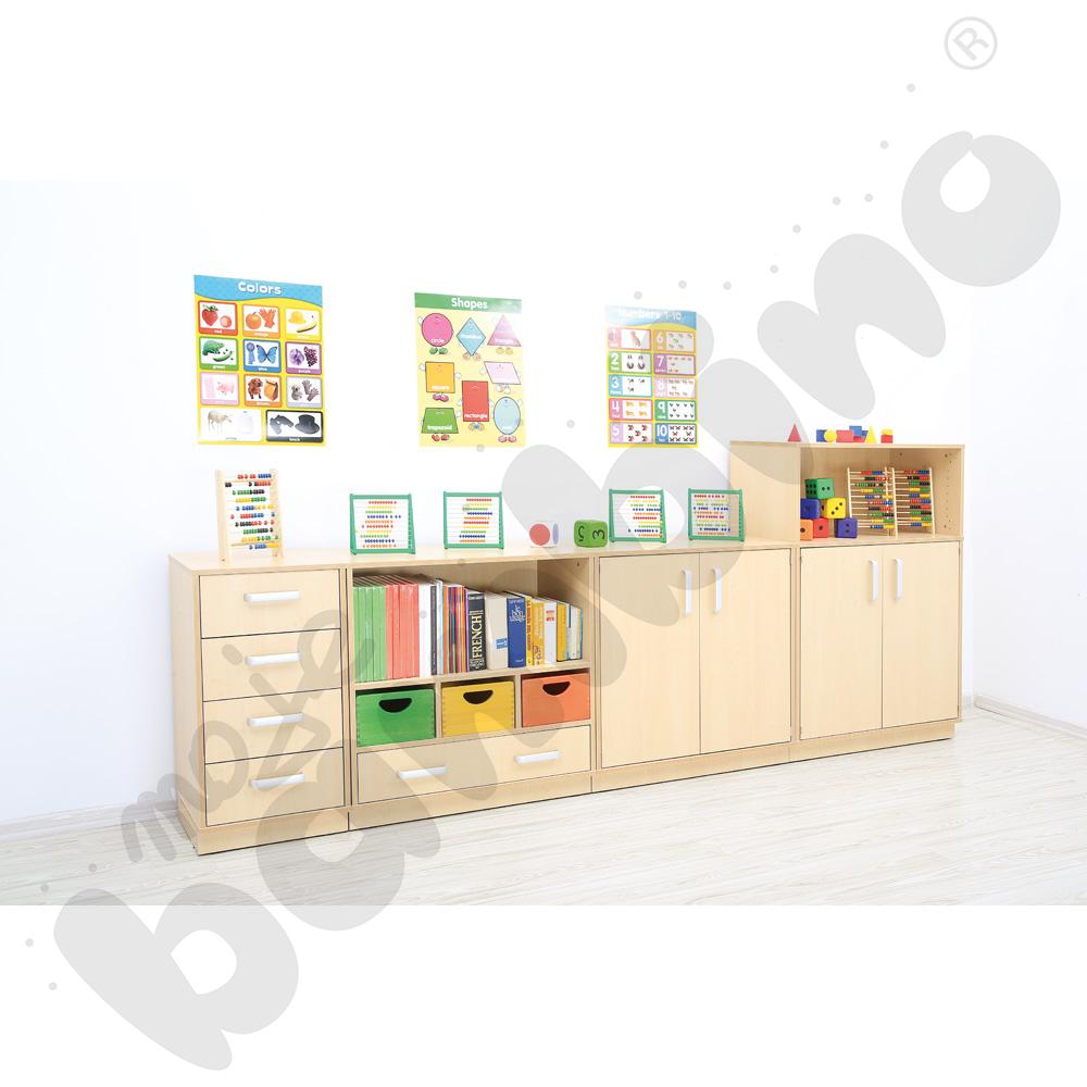 Szafka Flexi-TJ D z przegrodą, klon jasny Szafka Flexi-TJ D z przegrodą, klon jasny