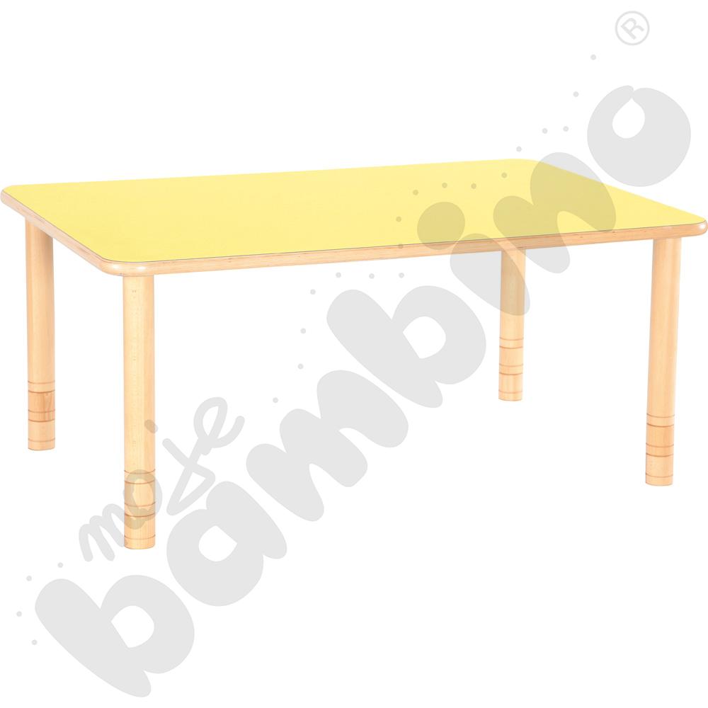Stół Flexi prostokątny szkolny - żółty