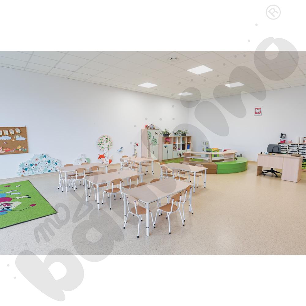 Blat Quadro klon jasny prostokątny, białe obrzeże