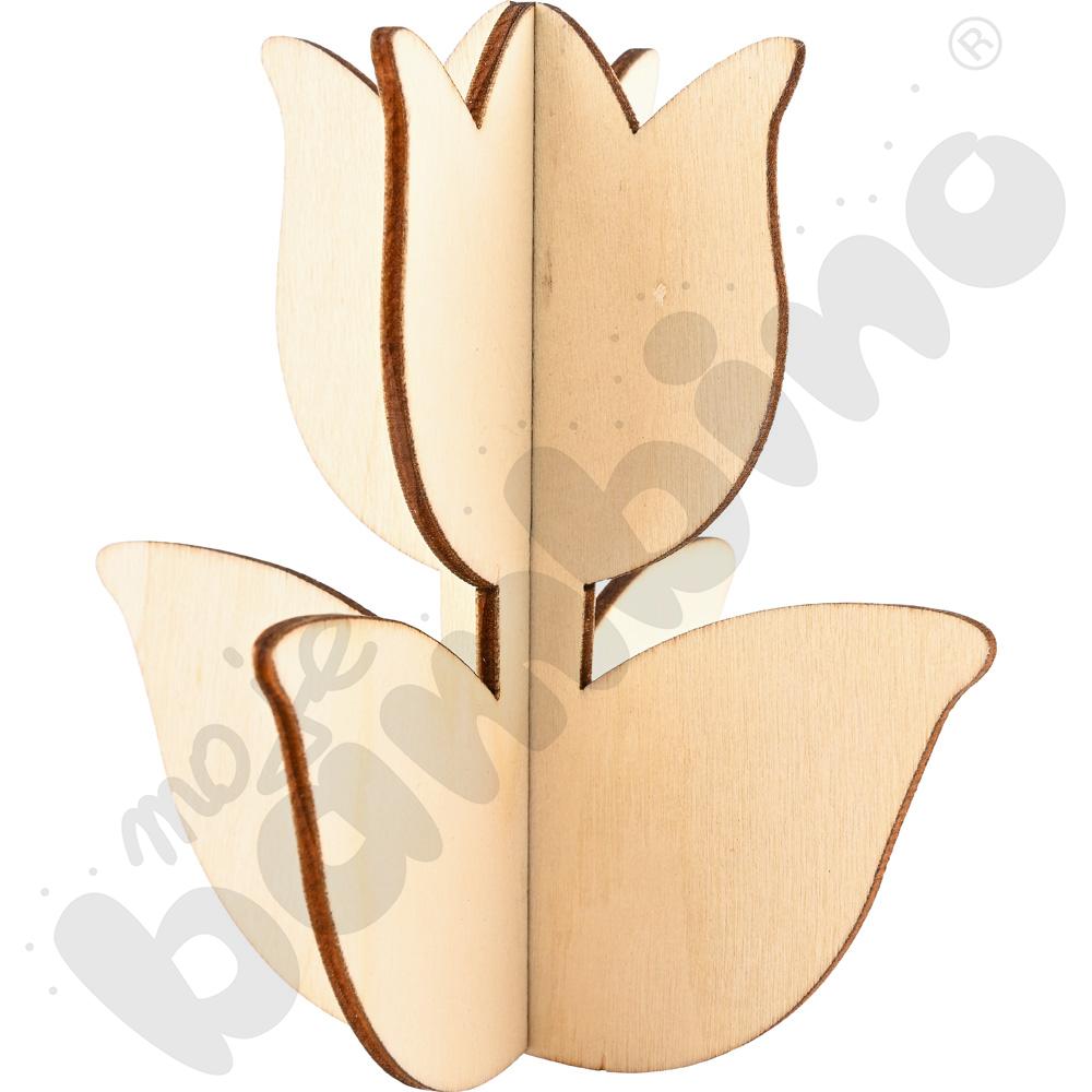 Drewniane tulipany, 12 szt.