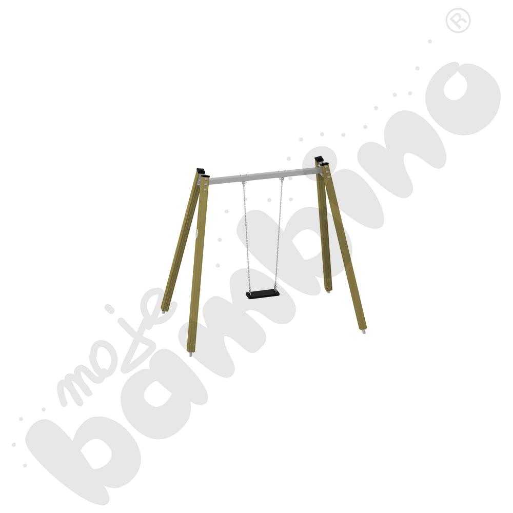 Huśtawka pojedyncza drewniana Triangulo/ bez zawiesi