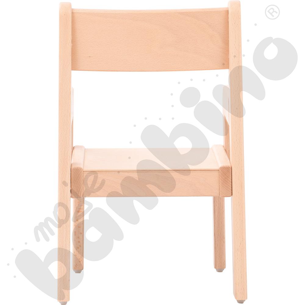 Krzesło Krzyś Deluxe z podłokietnikami i stopką filcową, rozm. 0 - buk