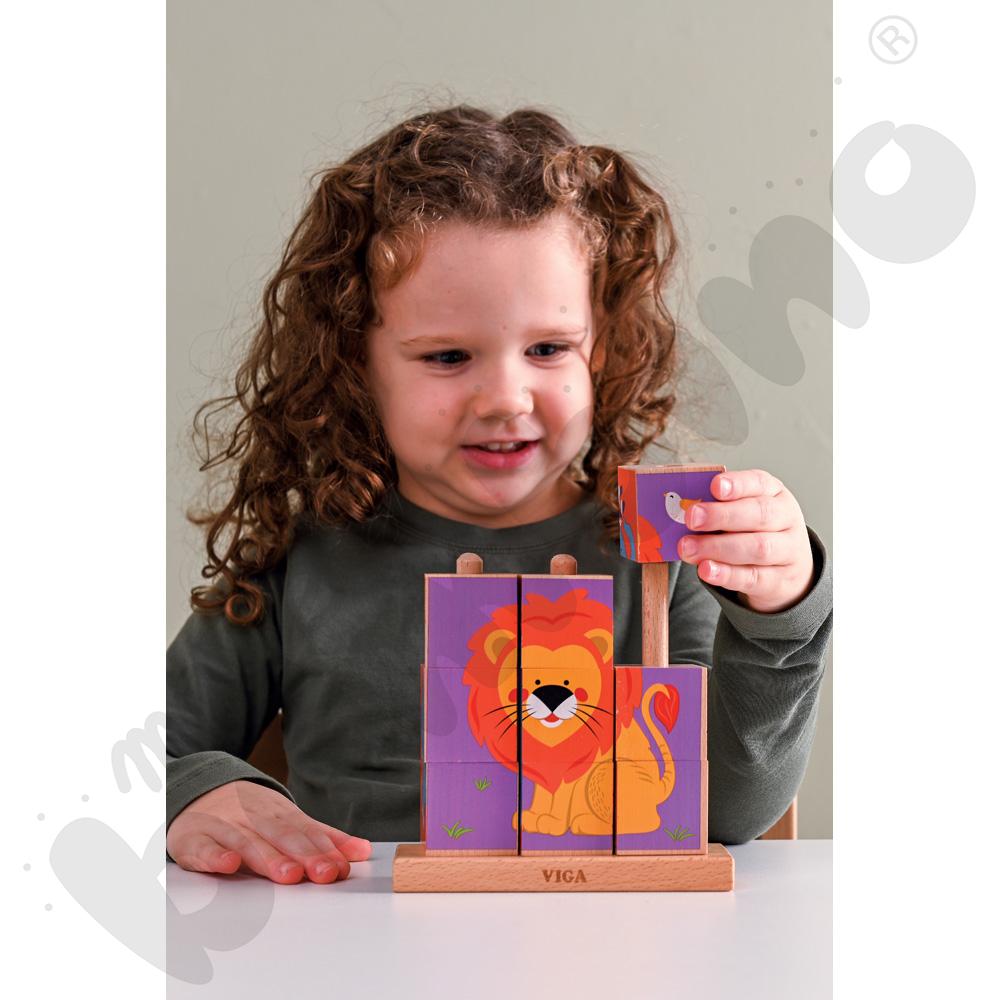 Klocki obrazkowe - dzikie zwierzęta Klocki obrazkowe - dzikie zwierzęta