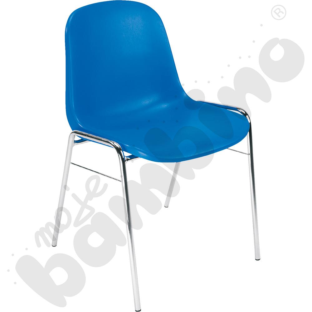 Krzesło BETA Chrom niebieskie