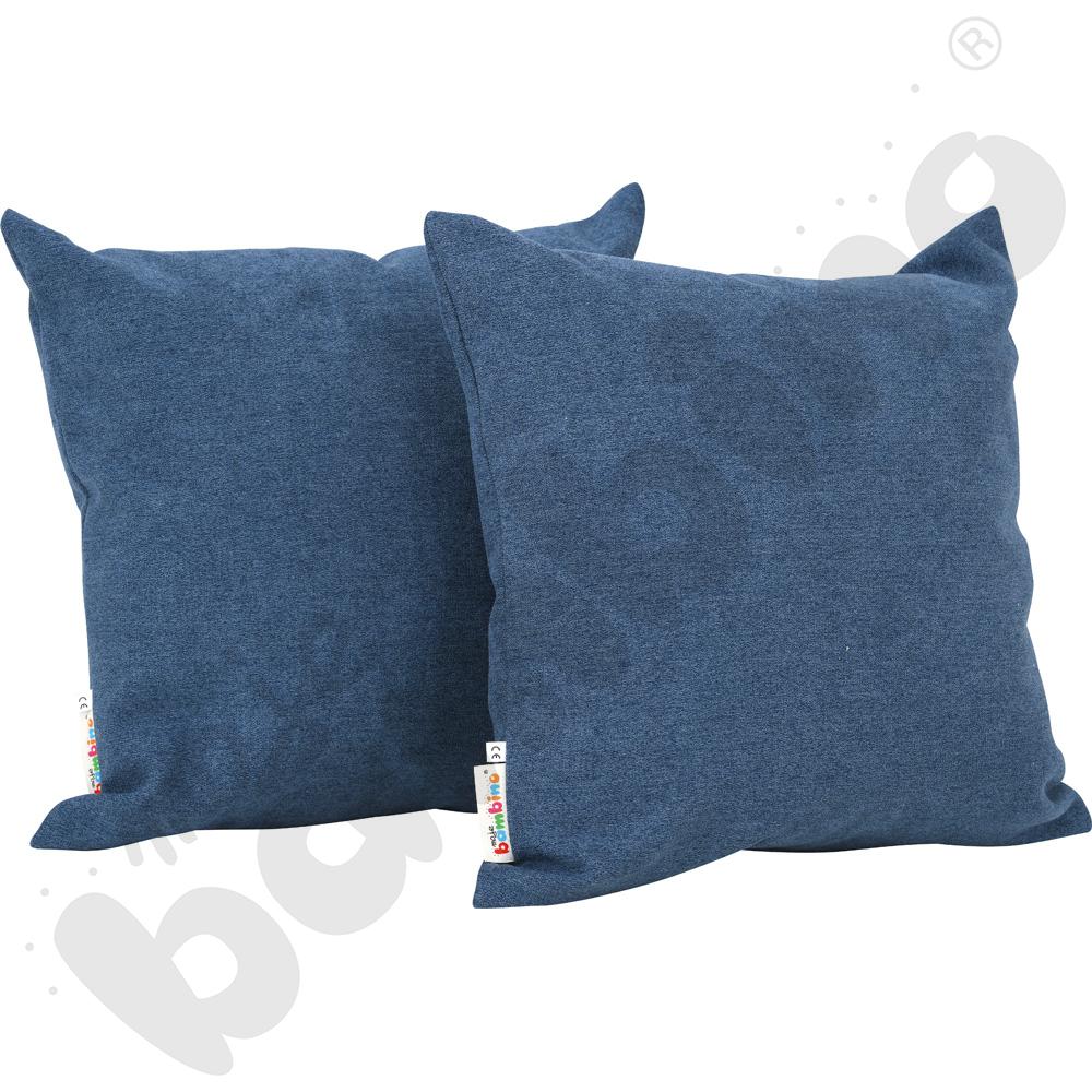 Poduszki kwadratowe 2 szt. niebieskie